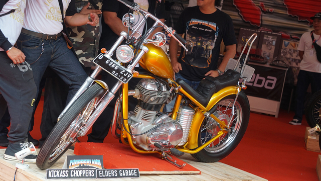 Chopper Royal Enfield milik Jokowi. Foto: Puti Cinintya Arie Safitri/kumparan