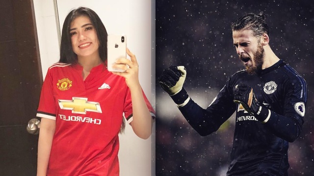 Via Vallen dan De Gea. (Foto: Instagram/@viavallen dan @d_degeaofficial)