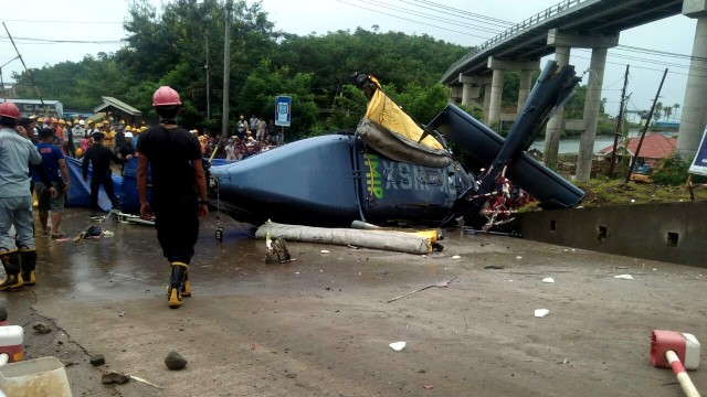 Kecelakaan heli di Sulawesi. (Foto: DoK.BNPB)