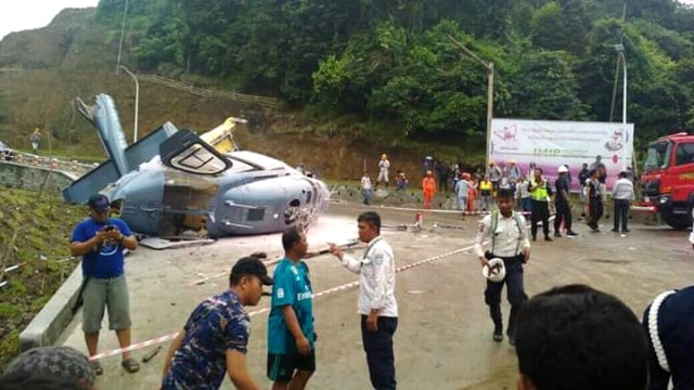 Kecelakaan heli di Sulawesi. (Foto: DoK.Istimewa)