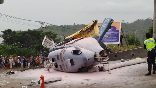 Kecelakaan heli di Sulawesi. (Foto: Dok. BNPB)