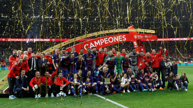 Barcelona, Kampiun Copa del Rey Musim 2017/2018 (Foto: REUTERS/Susana Vera)