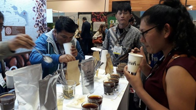 Kopi Gayo Aceh di Coffee Expo Amerika Serikat. (Foto: dok. Disbudpar Aceh)