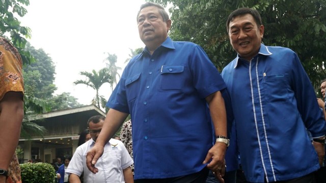 SBY tiba di acara DPC Demokrat Tangerang Selatan (Foto: Jamal Ramadhan/kumparan)