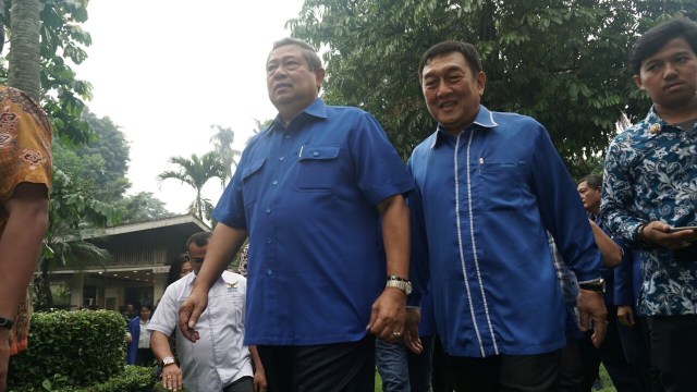 SBY tiba di acara DPC Demokrat Tangerang Selatan (Foto: Jamal Ramadhan/kumparan)