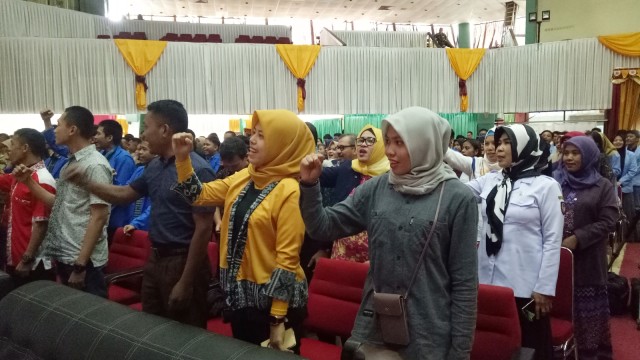 Seminar Gerakan Indonesia Optimis di Makassar. (Foto: Nabilla Fatiara/kumparan)