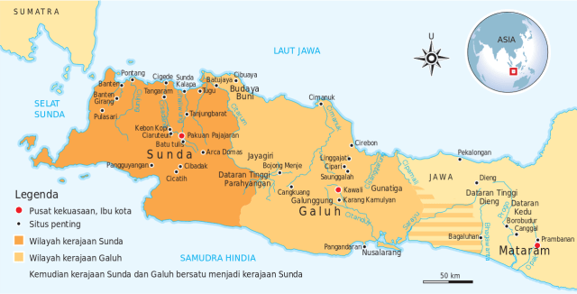 Peta Kerajaan Sunda (Foto: id.wikipedia.org)