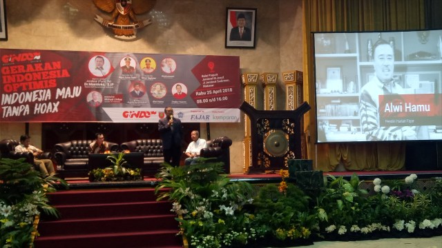 Alwi Hamu di Seminar GINDO, Makassar (Foto: Nabilla Fatiara/kumparan)