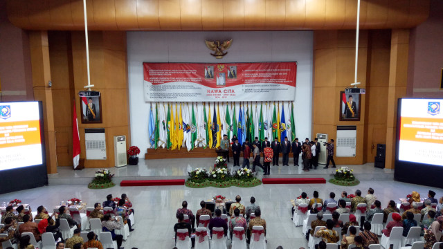 Jusuf Kalla beri Penghargaan Samkarya Nugraha (Foto:  Kevin Kurnianto/kumparan)