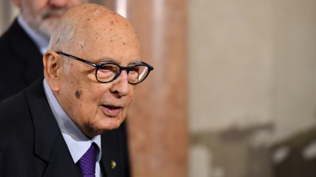 Eks Presiden Italia Giorgio Napolitano. (Foto: AFP/Alberto Pizzoli)