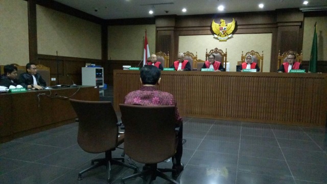 Setya Novanto bersaksi dalam sidang Bimanesh. (Foto: Aprilandika Hendra/kumparan)