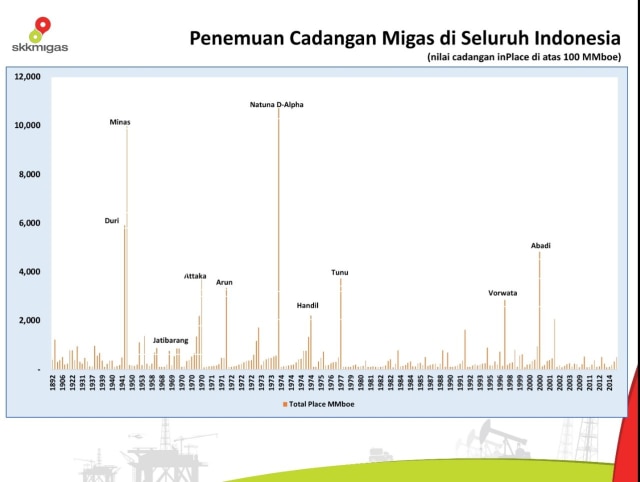 Data penemuan cadangan migas di Indonesia  (Foto: Dok. SKK Migas)