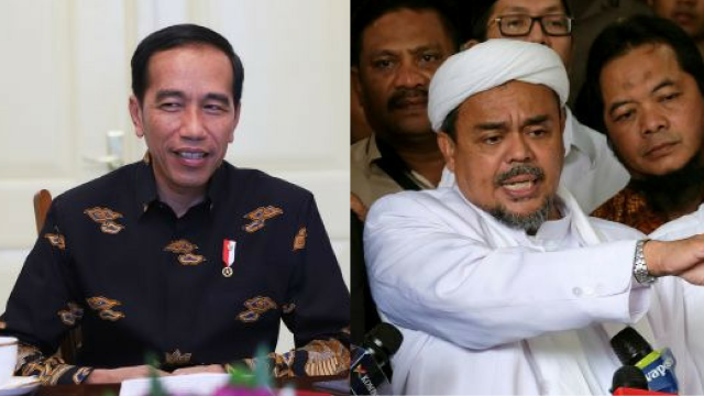 Jokowi dan Rizieq Syihab. (Foto: Cornelius Bintang/kumparan - Beawiharta/Reuters)