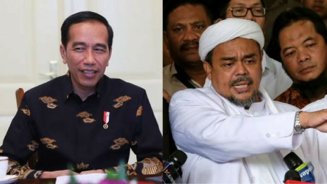 Jokowi dan Habieb Rizieq (Foto: Cornelius Bintang/kumparan - Beawiharta/Reuters)