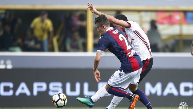 Bonaventura mencetak gol ke gawang Bologna. (Foto: Dok. AC Milan)