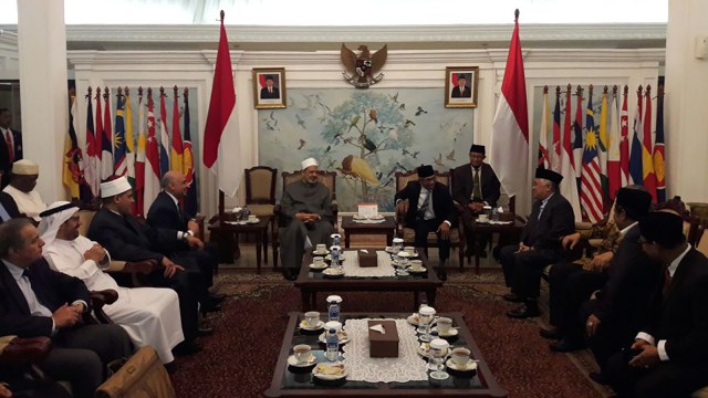 Grand Shaikh Al-Azhar berkunjung ke Indonesia. (Foto: Istimewa)