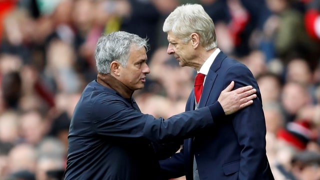 Jose Mourinho dan Arsene Wenger Foto: Reuters/Carl Recine