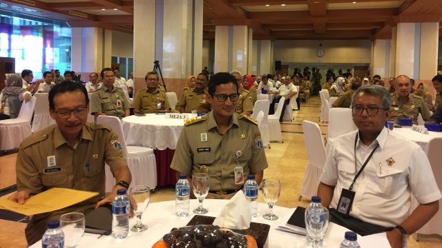 Sandiaga Uno di Balai Kota. (Foto: Moh Fajri/kumparan)