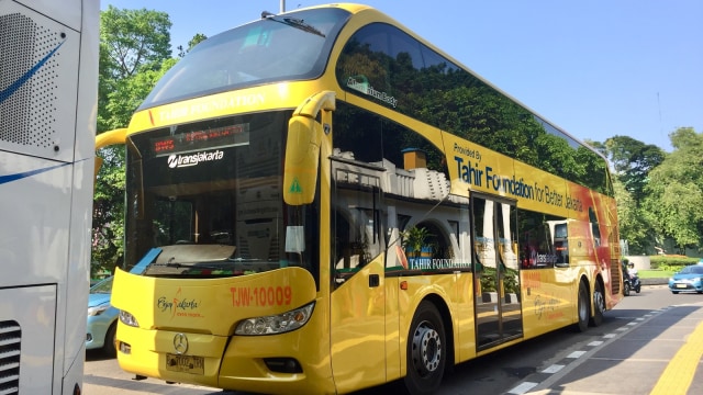 Bus Tingkat Wisata Transjakarta (Foto: Shika Arimasen Michi/kumparan)