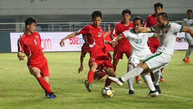 Timnas Indonesia vs Timnas Korea Utara. (Foto: Irfan Adi Saputra/kumparan)