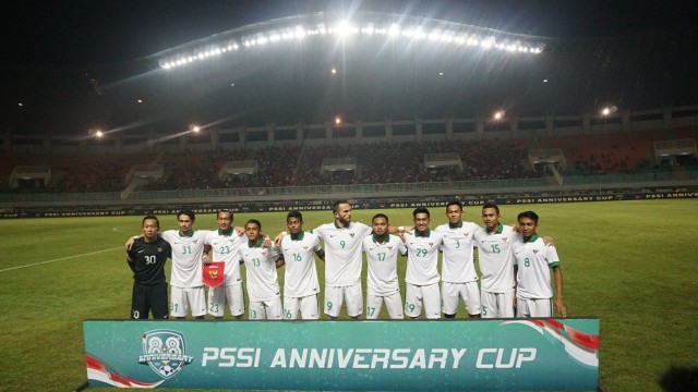 Timnas Indonesia di PSSI Anniversary Cup. (Foto: Irfan Adi Saputra/kumparan)