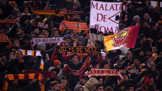 Suporter AS Roma. (Foto: Filippo MONTEFORTE / AFP)