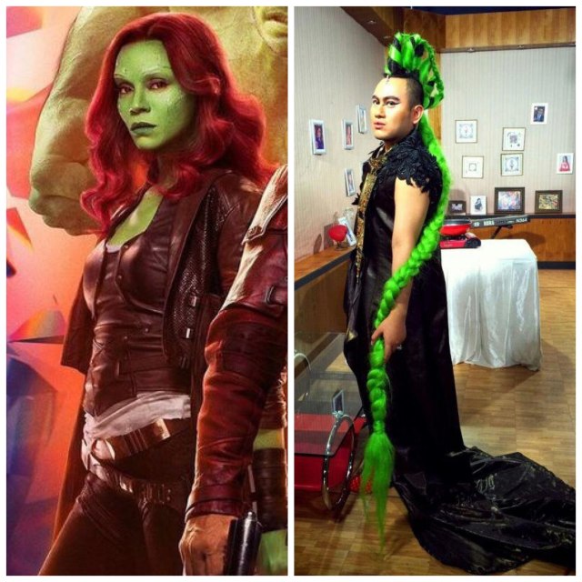 Gamora dan Nassar (Foto: Gamora: Marvelcinematicuniverse dan Nassar: twitter: Bngpy)