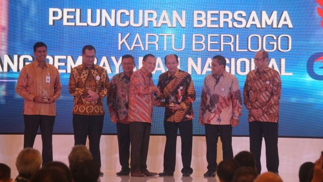 Peluncuran Bersama Kartu Berlogo GPN. (Foto: Iqbal Firdaus/kumparan)