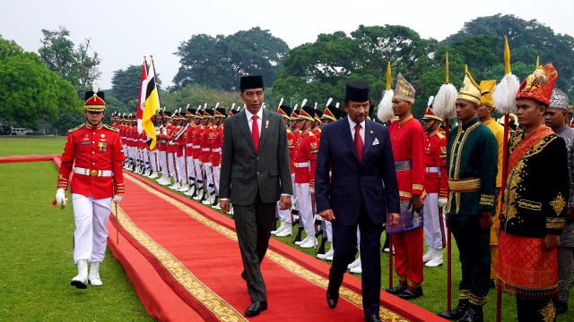 Jokowi Sambut Sultan Bolkiah di Istana Bogor. (Foto: Yudhistira Amran Saleh/kumparan)