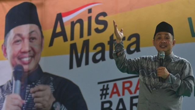 Safari politik Anis Matta. (Foto: Antara/Adeng Bustomi)