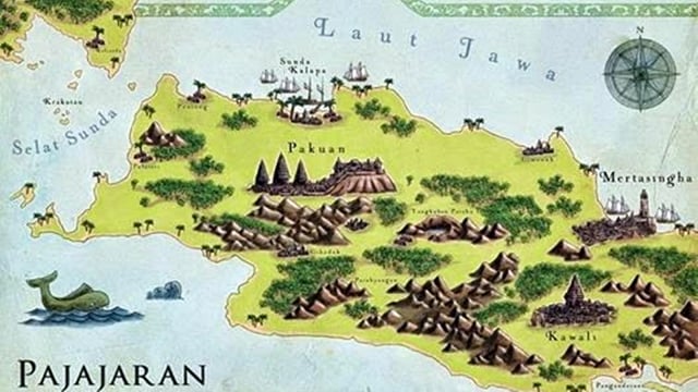 Peta Jawa Barat masa kerajaan Pakuan Pajajaran. (Foto: inilahdunia.com)