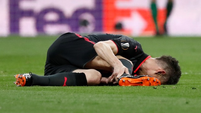 Bek Arsenal, Laurent Koscielny. (Foto: Juan Medina/Reuters)