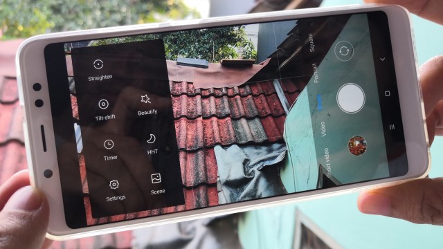 Tampilan mode kamera di Xiaomi Redmi Note 5. (Foto: Bianda Ludwianto/kumparan)