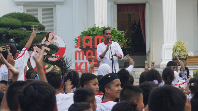 Jokowi hadiri Jam Main Kita di Istana Merdeka (Foto: Yudhistira Amran/kumparan)