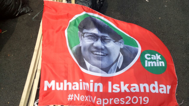 Bendera Cak Imin #NextWapres2019. (Foto: Ainul Qalbi/kumparan)