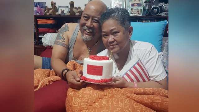 Indro Warkop dan istri. (Foto: Instagram @indrowarkop_asli)