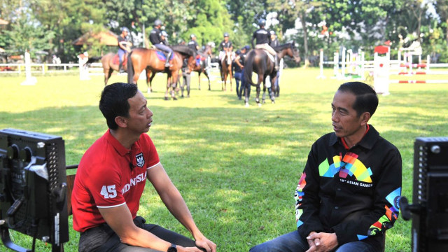 Jokowi Kunjungi Atlet Pelatnas Berkuda di Depok (Foto: Others/Dok. Biro Pers Setpres)