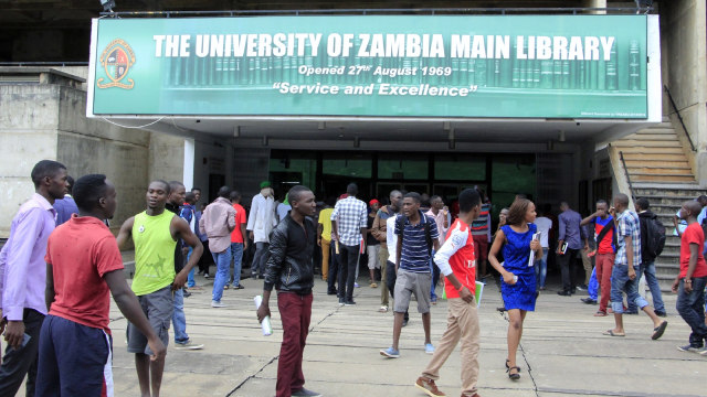 Perpustakaan University of Zambia (Foto: AFP/Dawood Salim)