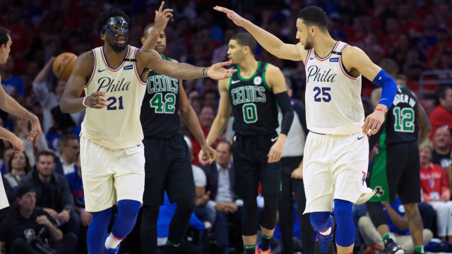 Sixers kalahkan Celtics di gim keempat. (Foto: Bill Streicher-USA TODAY Sports via Reuters)