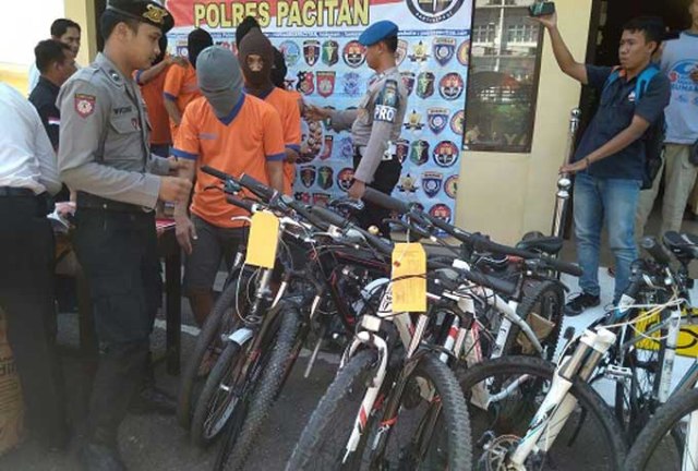 6 Sindikat Pencuri 30 Sepeda Gunung di Pacitan Ditangkap Polisi