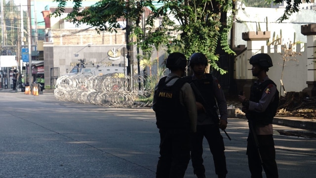 Pengamanan Pagi ini di Depan Mako Brimob (Foto: Fitra Andrianto/kumparan)