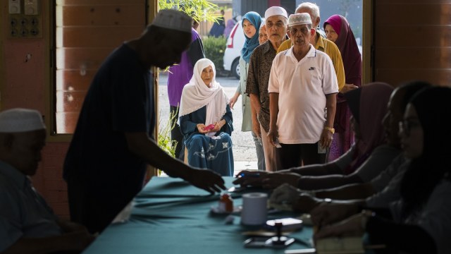 Pemilu di Malaysia. (Foto: AFP/JEWEL SAMAD)