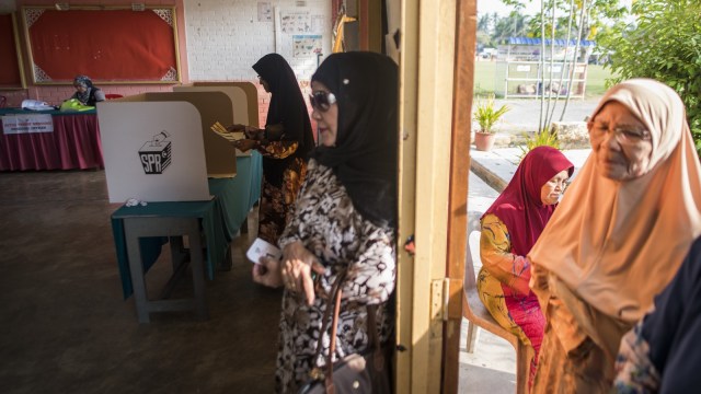 Pemilu di Malaysia. (Foto: AFP/JEWEL SAMAD)