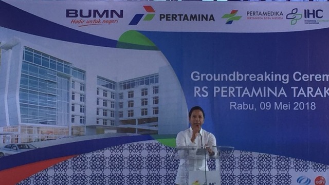 Menteri Rini di groundbreaking RS Pertamina (Foto: Nesia Qurrota A./kumparan)