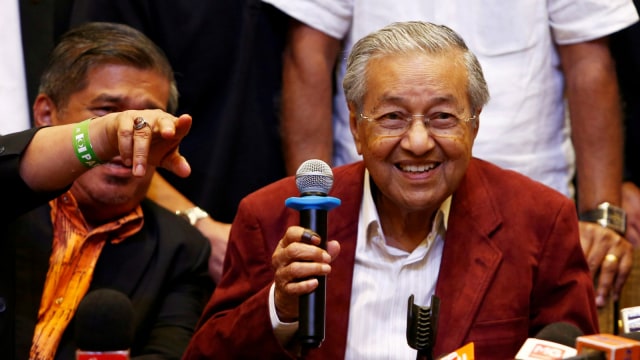 Mahathir Mohamad menangkan pemilu Malaysia. (Foto: REUTERS/Lai Seng Sin)