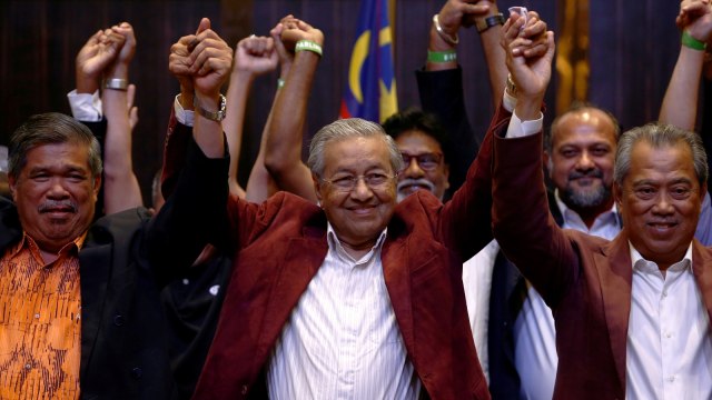 Mahathir Mohamad menangkan pemilu Malaysia. (Foto: REUTERS/Lai Seng Sin)