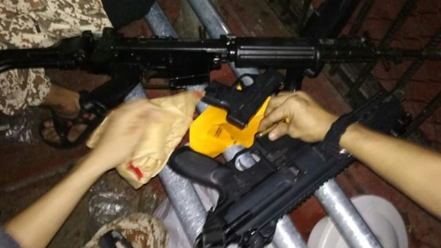 Senjata napi teroris di Mako Brimob. (Foto: Dok. Istimewa)