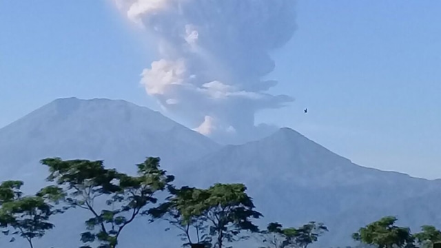 Gunung Merapi mengeluarkan asap (Foto: Istimewa)