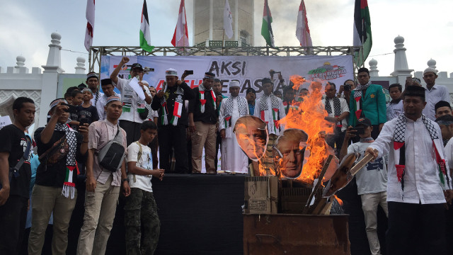 Aksi Bela Palestina di Aceh (Foto: Zuhri Noviandi/kumparan)