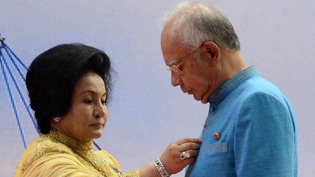 Najib Razak dan Rosmah Mansor (Foto: Mohd Rasfan/AFP)